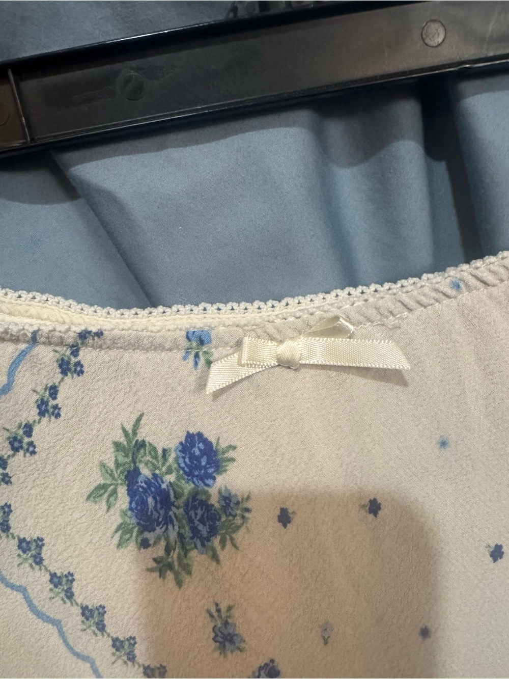 wild fable Cream Bandana Floral Midi Skirt with Blue and Pink Accents - Picture 3 of 6